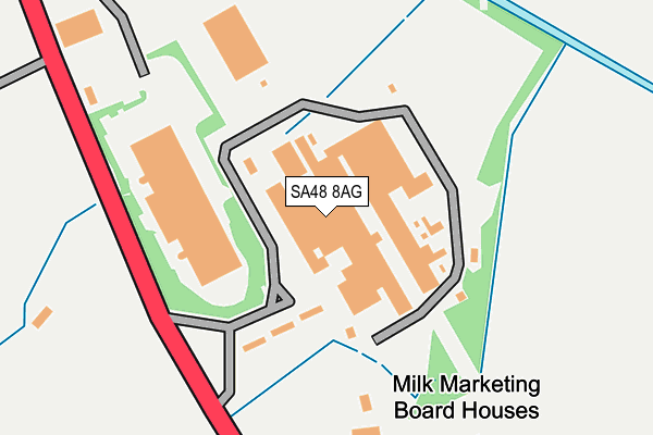 SA48 8AG map - OS OpenMap – Local (Ordnance Survey)