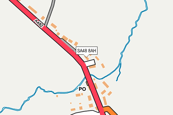 SA48 8AH map - OS OpenMap – Local (Ordnance Survey)