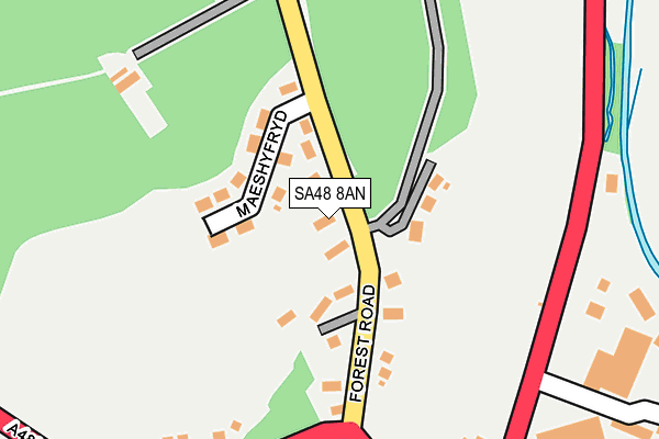 SA48 8AN map - OS OpenMap – Local (Ordnance Survey)