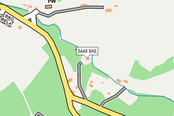 SA48 8AS map - OS OpenMap – Local (Ordnance Survey)