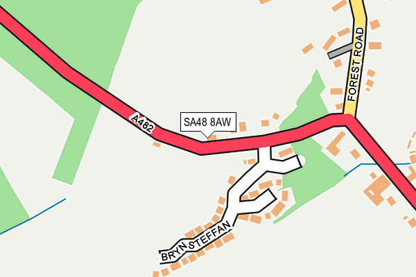 SA48 8AW map - OS OpenMap – Local (Ordnance Survey)