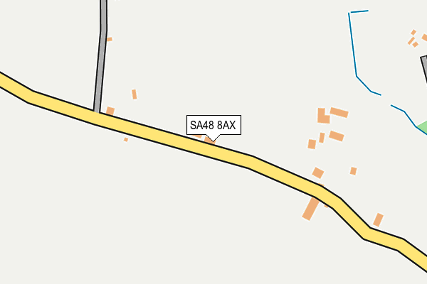 SA48 8AX map - OS OpenMap – Local (Ordnance Survey)