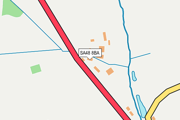 SA48 8BA map - OS OpenMap – Local (Ordnance Survey)
