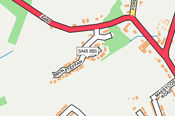 SA48 8BS map - OS OpenMap – Local (Ordnance Survey)