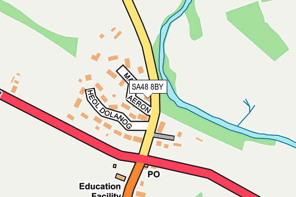 SA48 8BY map - OS OpenMap – Local (Ordnance Survey)