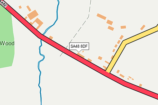 SA48 8DF map - OS OpenMap – Local (Ordnance Survey)