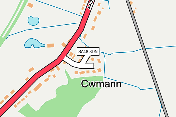 SA48 8DN map - OS OpenMap – Local (Ordnance Survey)
