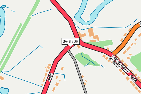 SA48 8DR map - OS OpenMap – Local (Ordnance Survey)