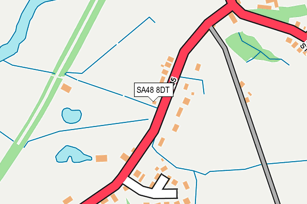 SA48 8DT map - OS OpenMap – Local (Ordnance Survey)