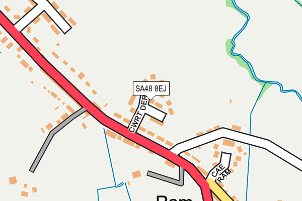 SA48 8EJ map - OS OpenMap – Local (Ordnance Survey)