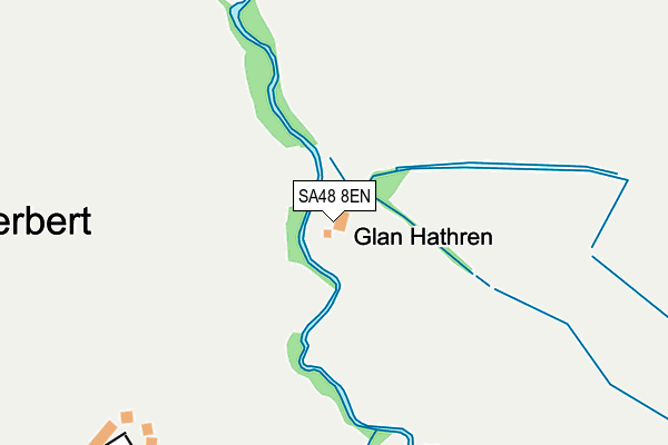 SA48 8EN map - OS OpenMap – Local (Ordnance Survey)