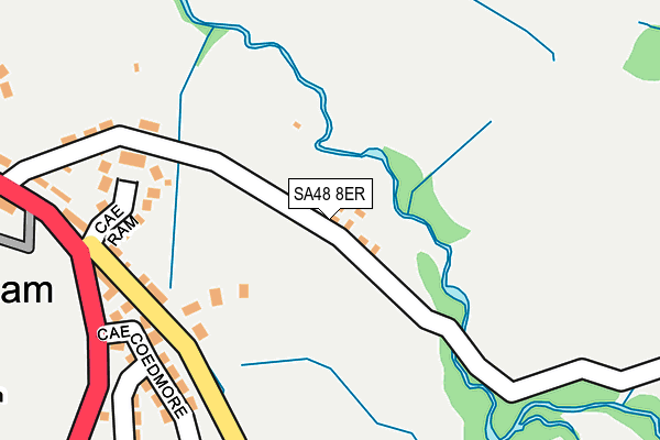 SA48 8ER map - OS OpenMap – Local (Ordnance Survey)