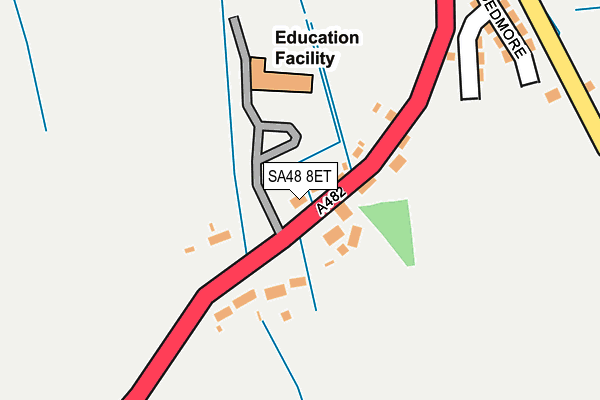 SA48 8ET map - OS OpenMap – Local (Ordnance Survey)
