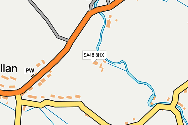 SA48 8HX map - OS OpenMap – Local (Ordnance Survey)