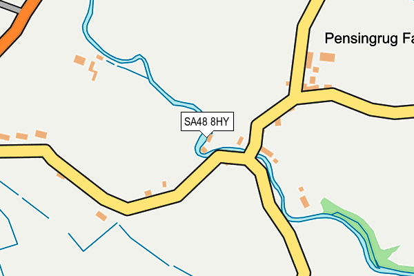 SA48 8HY map - OS OpenMap – Local (Ordnance Survey)