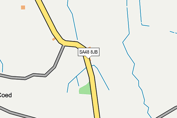 SA48 8JB map - OS OpenMap – Local (Ordnance Survey)