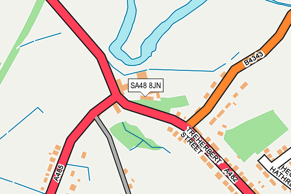 SA48 8JN map - OS OpenMap – Local (Ordnance Survey)