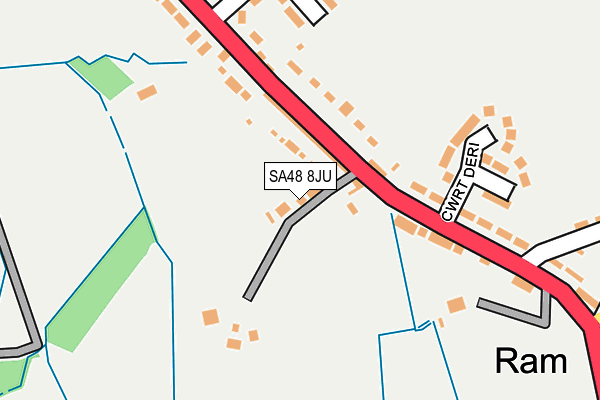 SA48 8JU map - OS OpenMap – Local (Ordnance Survey)