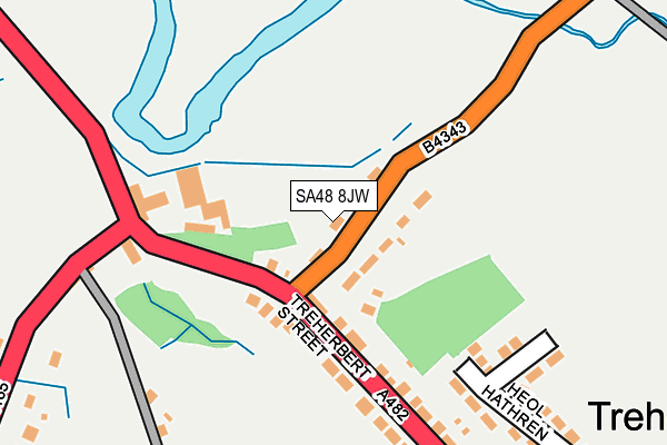 SA48 8JW map - OS OpenMap – Local (Ordnance Survey)