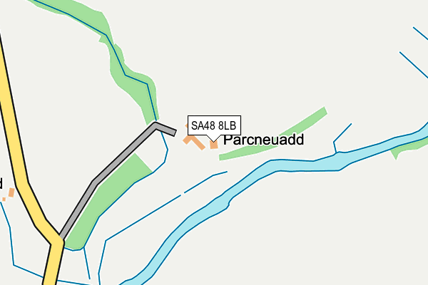 SA48 8LB map - OS OpenMap – Local (Ordnance Survey)