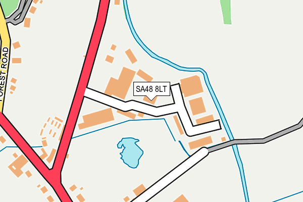 SA48 8LT map - OS OpenMap – Local (Ordnance Survey)
