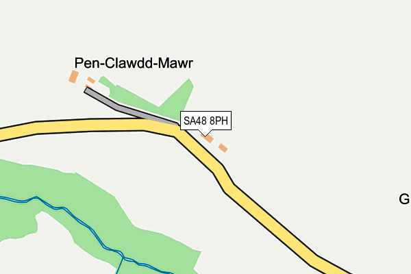 SA48 8PH map - OS OpenMap – Local (Ordnance Survey)