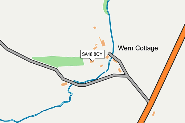 SA48 8QY map - OS OpenMap – Local (Ordnance Survey)