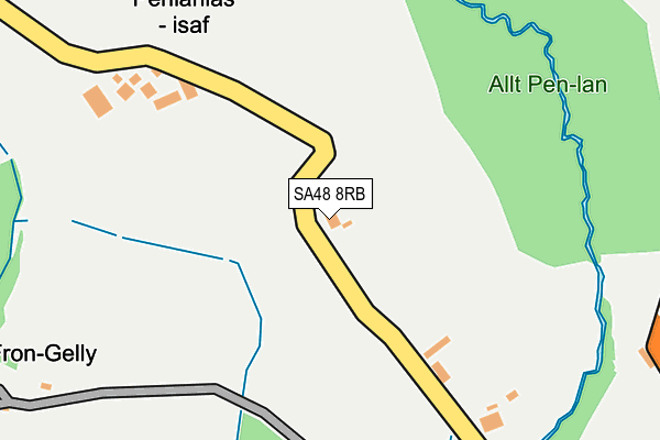 SA48 8RB map - OS OpenMap – Local (Ordnance Survey)