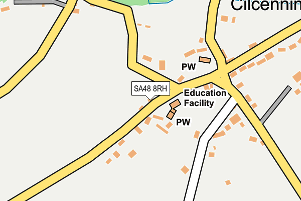 SA48 8RH map - OS OpenMap – Local (Ordnance Survey)