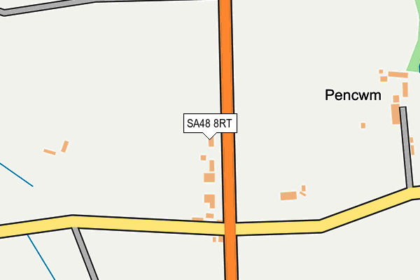 SA48 8RT map - OS OpenMap – Local (Ordnance Survey)