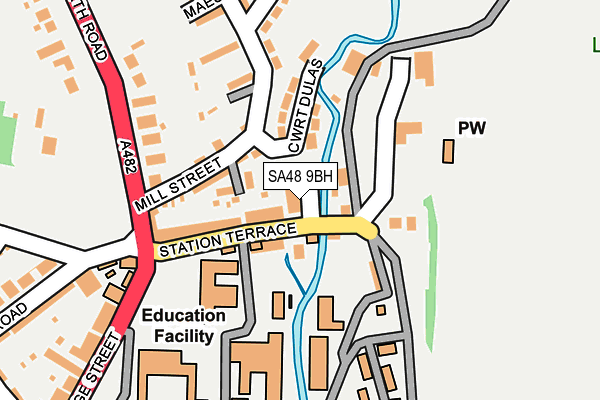 SA48 9BH map - OS OpenMap – Local (Ordnance Survey)