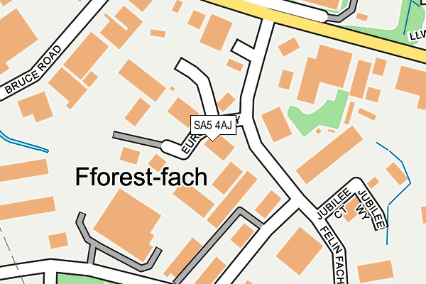 SA5 4AJ map - OS OpenMap – Local (Ordnance Survey)