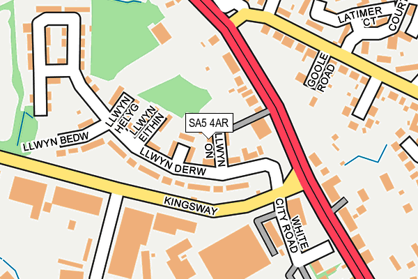 SA5 4AR map - OS OpenMap – Local (Ordnance Survey)