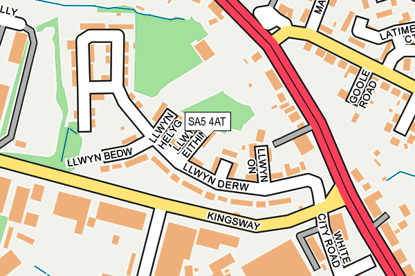 SA5 4AT map - OS OpenMap – Local (Ordnance Survey)