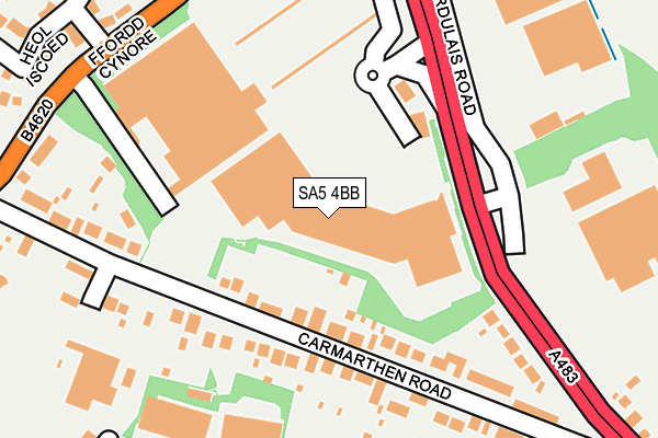 SA5 4BB map - OS OpenMap – Local (Ordnance Survey)