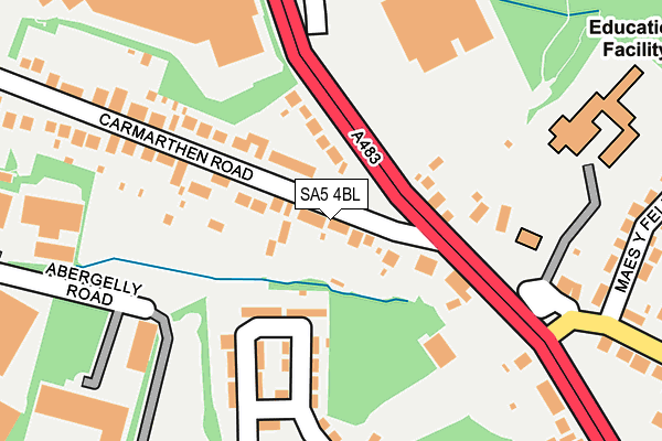 SA5 4BL map - OS OpenMap – Local (Ordnance Survey)