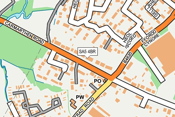 SA5 4BR map - OS OpenMap – Local (Ordnance Survey)