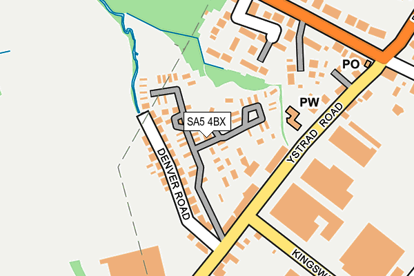 SA5 4BX map - OS OpenMap – Local (Ordnance Survey)