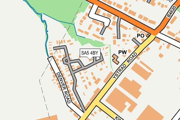 SA5 4BY map - OS OpenMap – Local (Ordnance Survey)