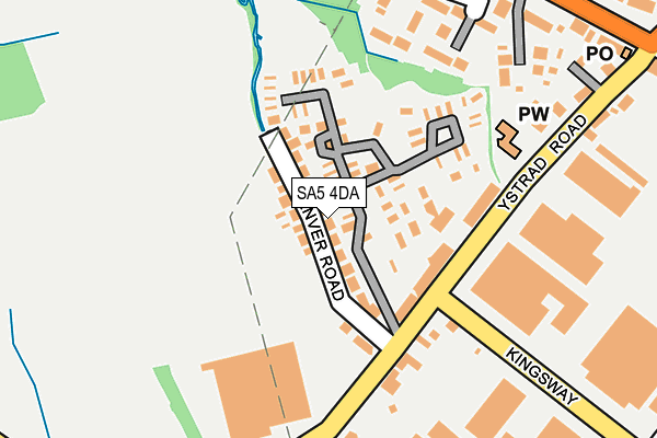 SA5 4DA map - OS OpenMap – Local (Ordnance Survey)