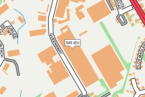 SA5 4DJ map - OS OpenMap – Local (Ordnance Survey)