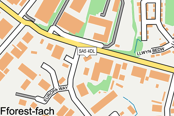 SA5 4DL map - OS OpenMap – Local (Ordnance Survey)