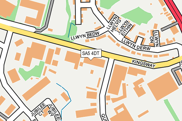 SA5 4DT map - OS OpenMap – Local (Ordnance Survey)