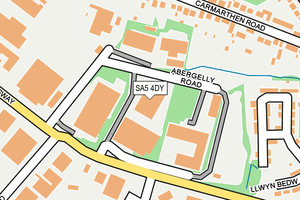 SA5 4DY map - OS OpenMap – Local (Ordnance Survey)