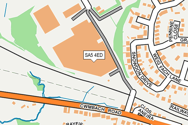 SA5 4ED map - OS OpenMap – Local (Ordnance Survey)