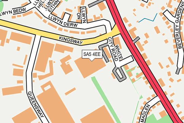 SA5 4EE map - OS OpenMap – Local (Ordnance Survey)