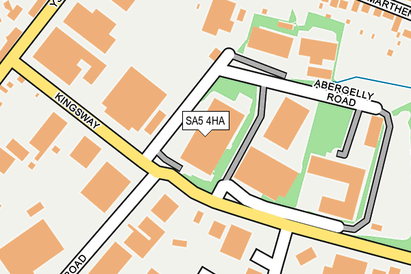 SA5 4HA map - OS OpenMap – Local (Ordnance Survey)