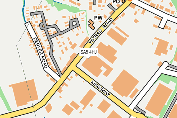 SA5 4HJ map - OS OpenMap – Local (Ordnance Survey)