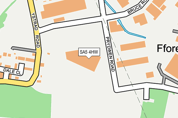 SA5 4HW map - OS OpenMap – Local (Ordnance Survey)