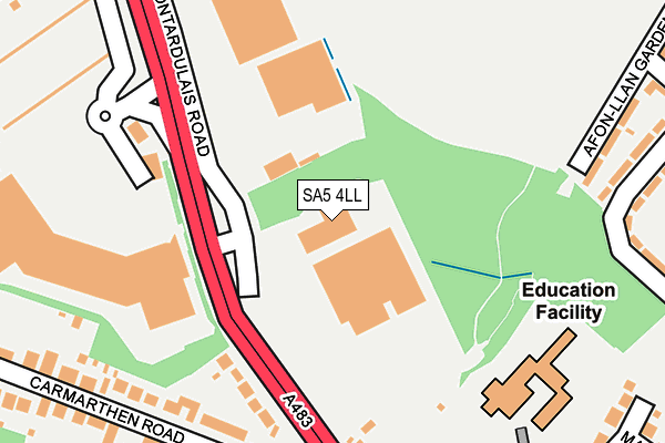 SA5 4LL map - OS OpenMap – Local (Ordnance Survey)